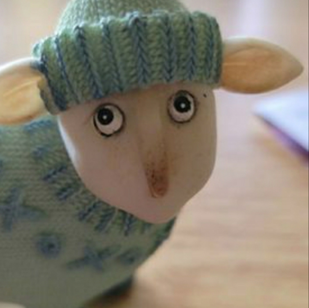 "Jamie" Ewe  Sweater cap and sneakers